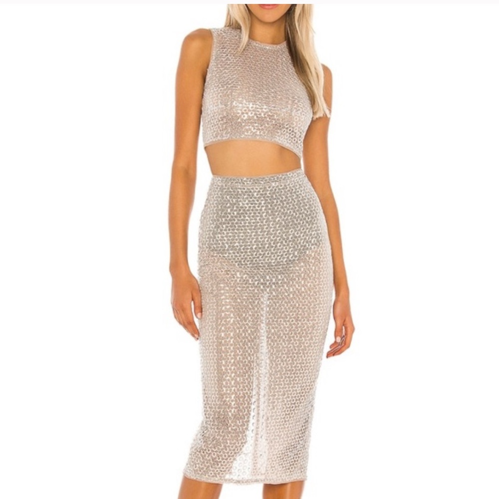 Silver Sheer Skirt